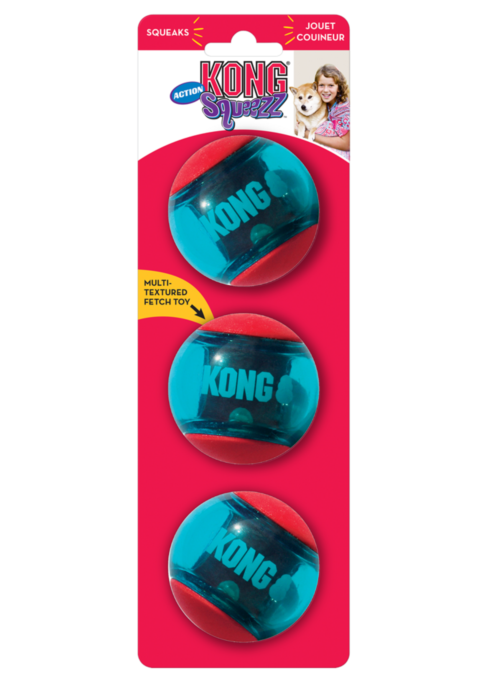 KONG KONG Squeezz® Action Ball Red M