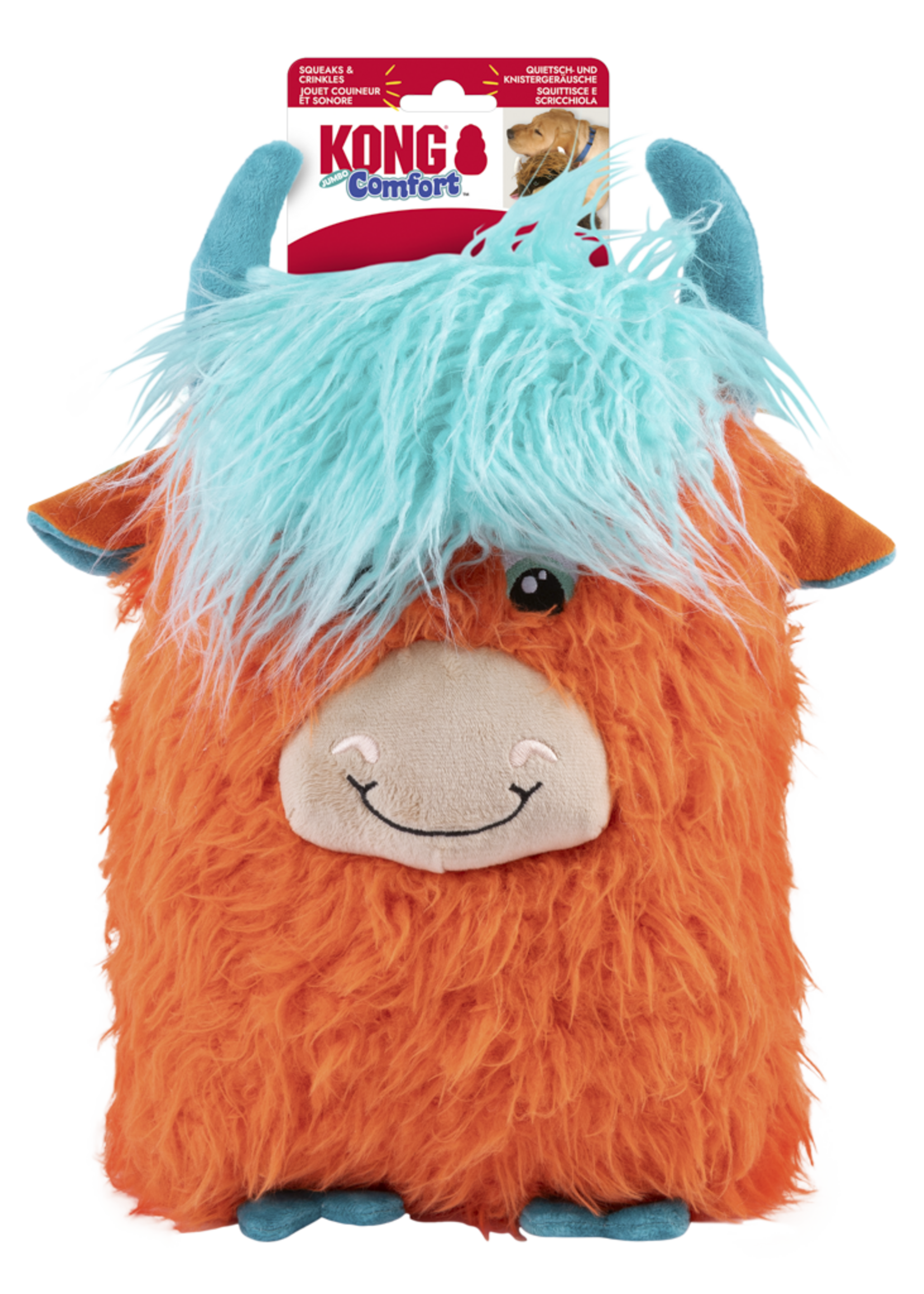 KONG KONG Comfort Jumbo Highland Cow Assorted XL