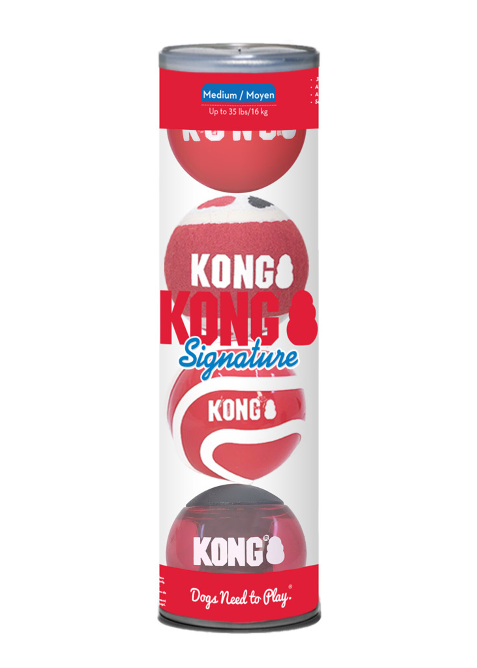 KONG KONG Signature Balls 4-Pack M