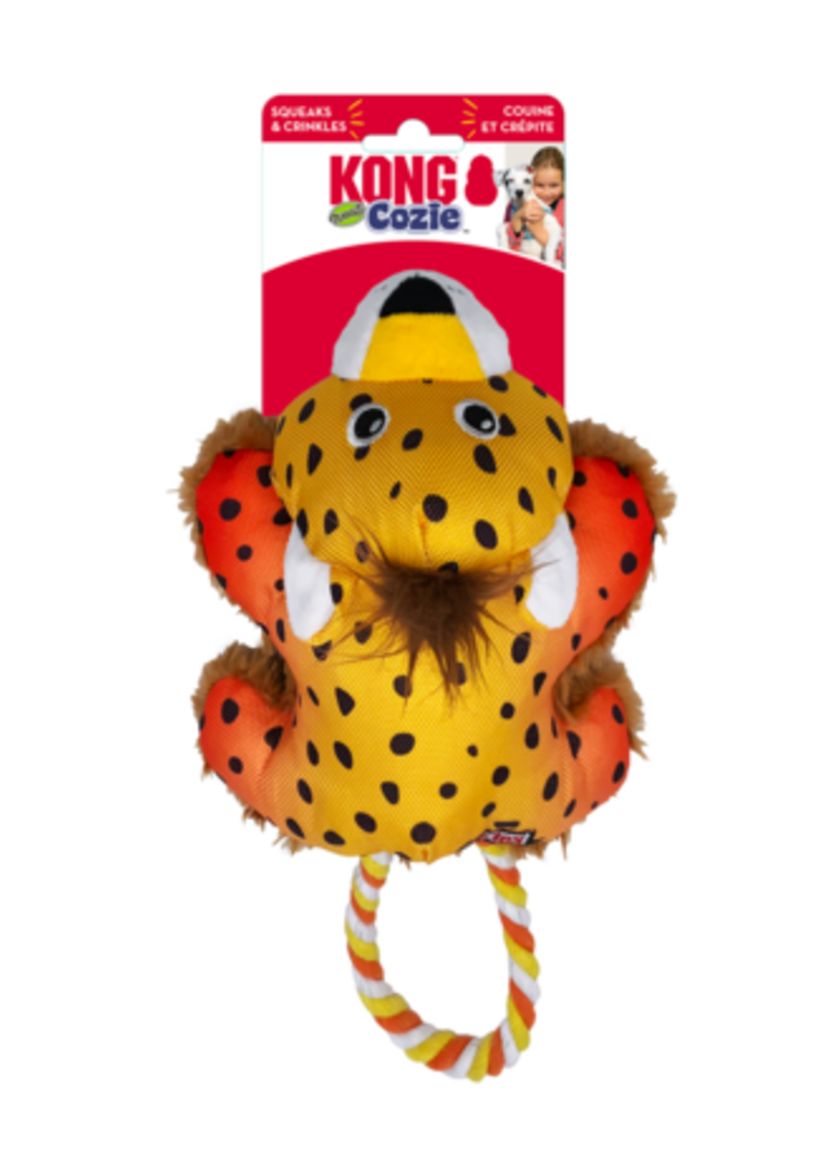 KONG KONG Cozie Tuggz Cheetah S/M