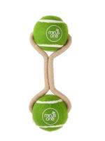 Minus One Minus One Dog Tennis Ball Rope Toy Double Meadow