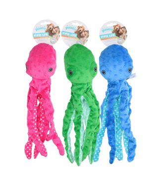 Pawise Pawise Multicolor Plush Octopus (3 colour assorted) L