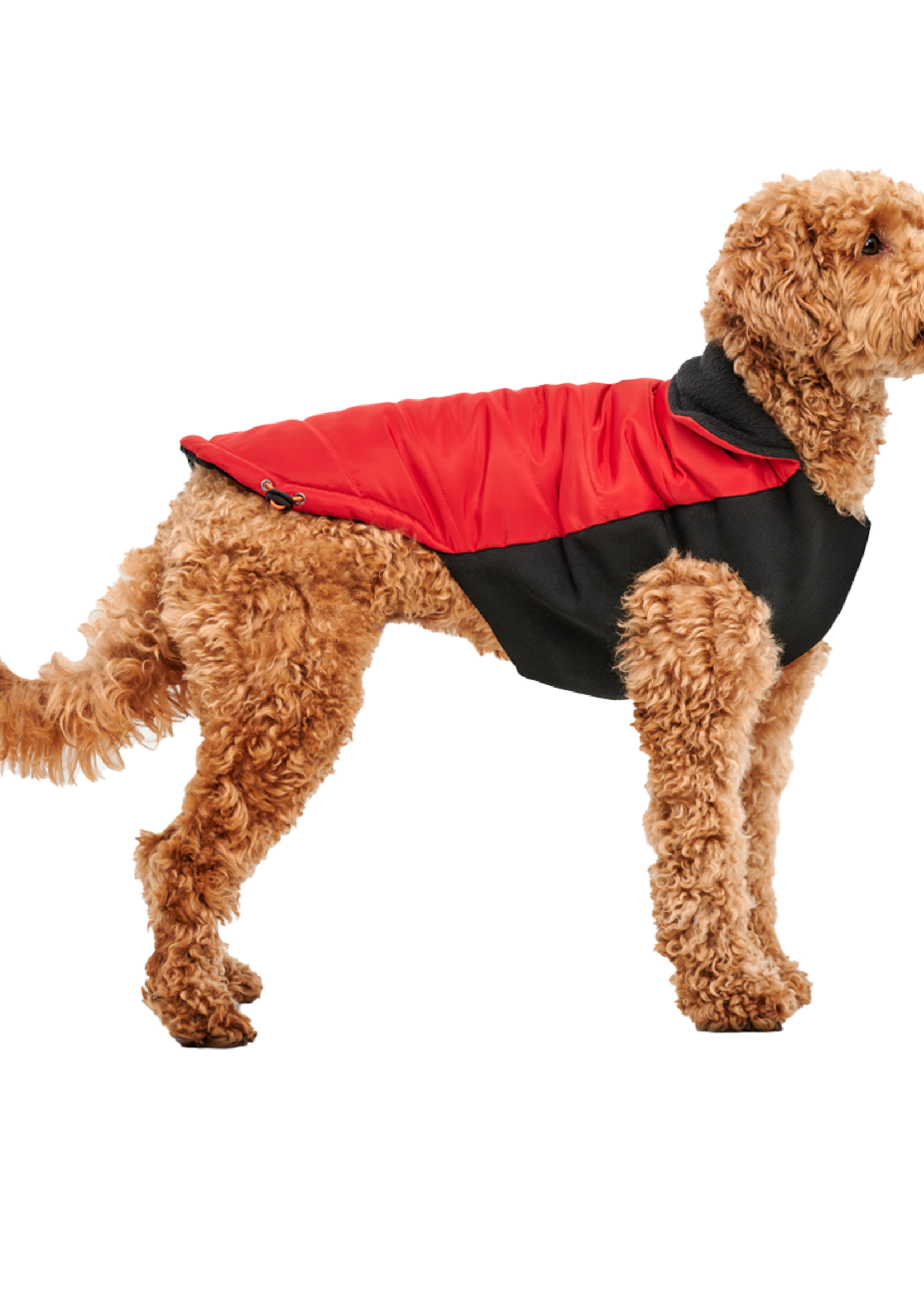 Goo-eez Goo-eez Mock Neck Signature Wrap Jacket M Rood/Zwart