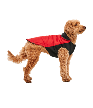 Goo-eez Goo-eez Mock Neck Signature Wrap Jacket L Rood/Zwart