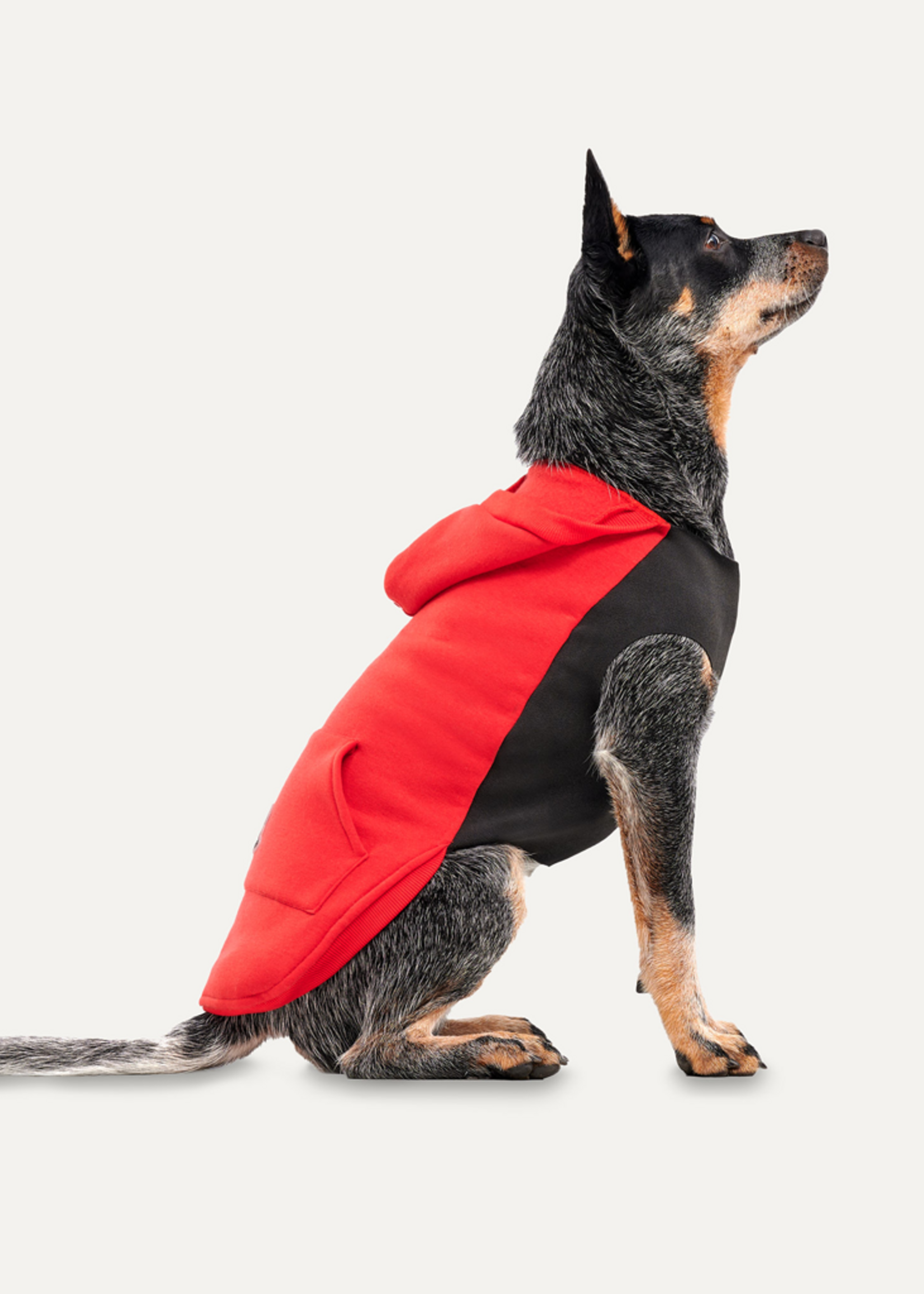 Goo-eez Goo-eez Kangaroo Fleece Hoodie XS Rood/Zwart