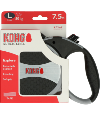 KONG KONG Retractable Leash - Explore Grijs L
