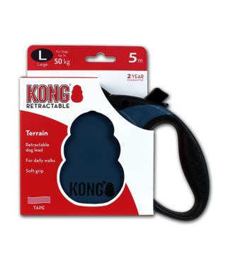 KONG KONG Retractable Leash - Terrain Blauw L