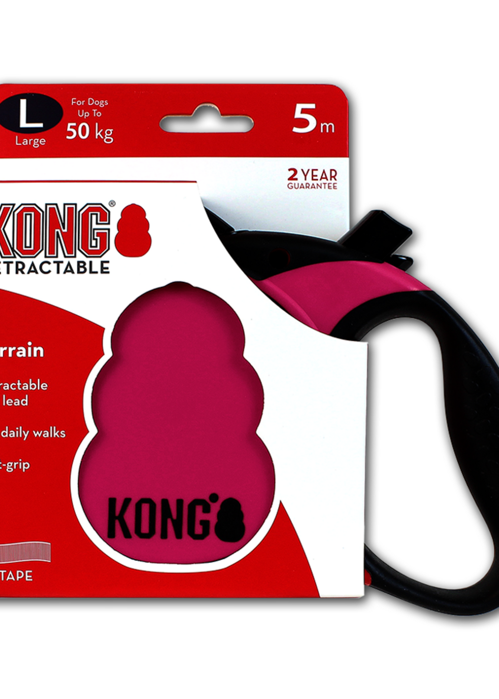 KONG KONG Retractable Leash - Terrain Roze L