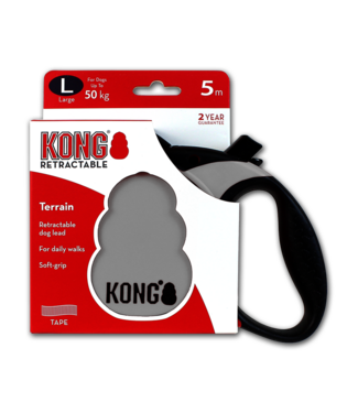 KONG KONG Retractable Leash - Terrain Grijs L
