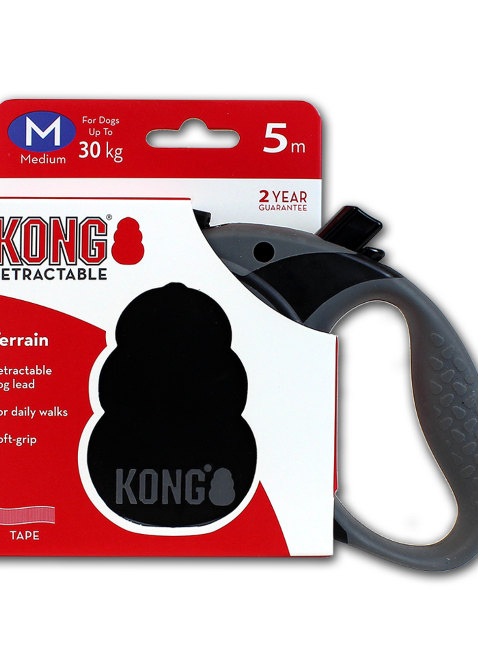 KONG KONG Retractable Leash - Terrain Zwart M