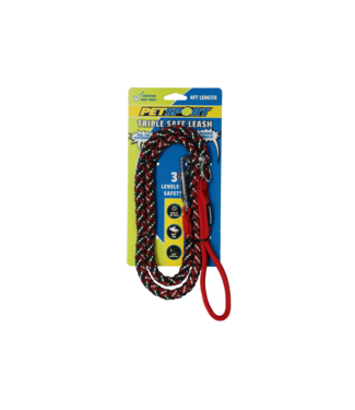 Petsport Petsport Triple Safe Leash Rood 1,2 m