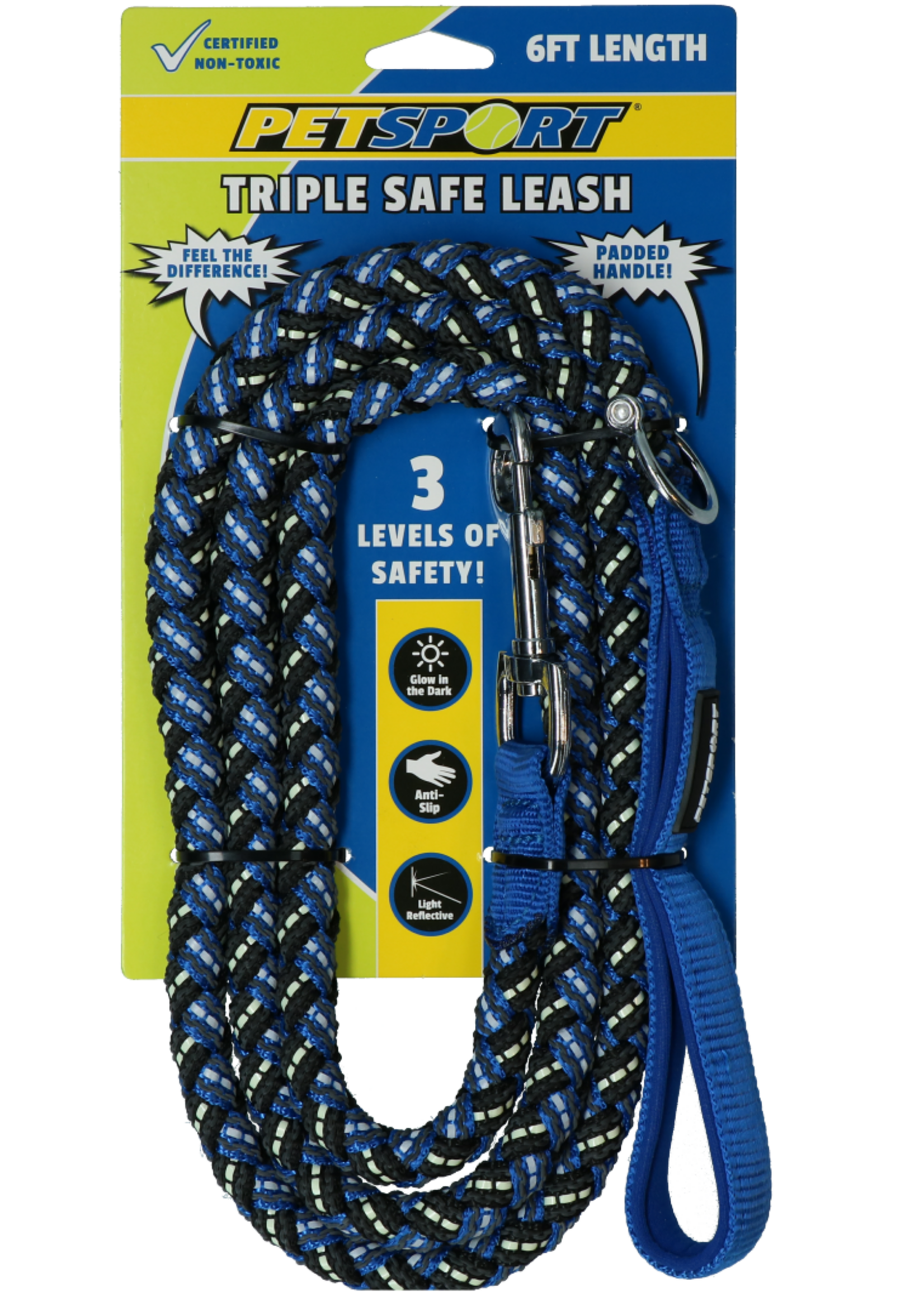 Petsport Petsport Triple Safe Leash Blauw 1,8 m