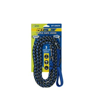 Petsport Petsport Triple Safe Leash Blauw 1,8 m