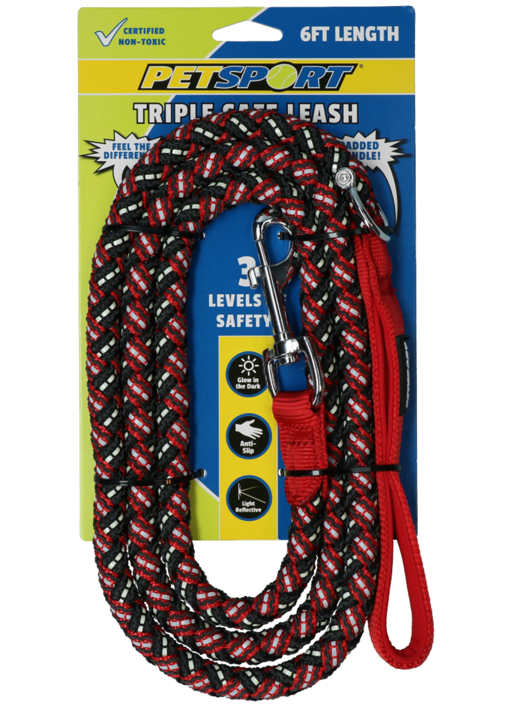 Petsport Petsport Triple Safe Leash Rood 1,8 m