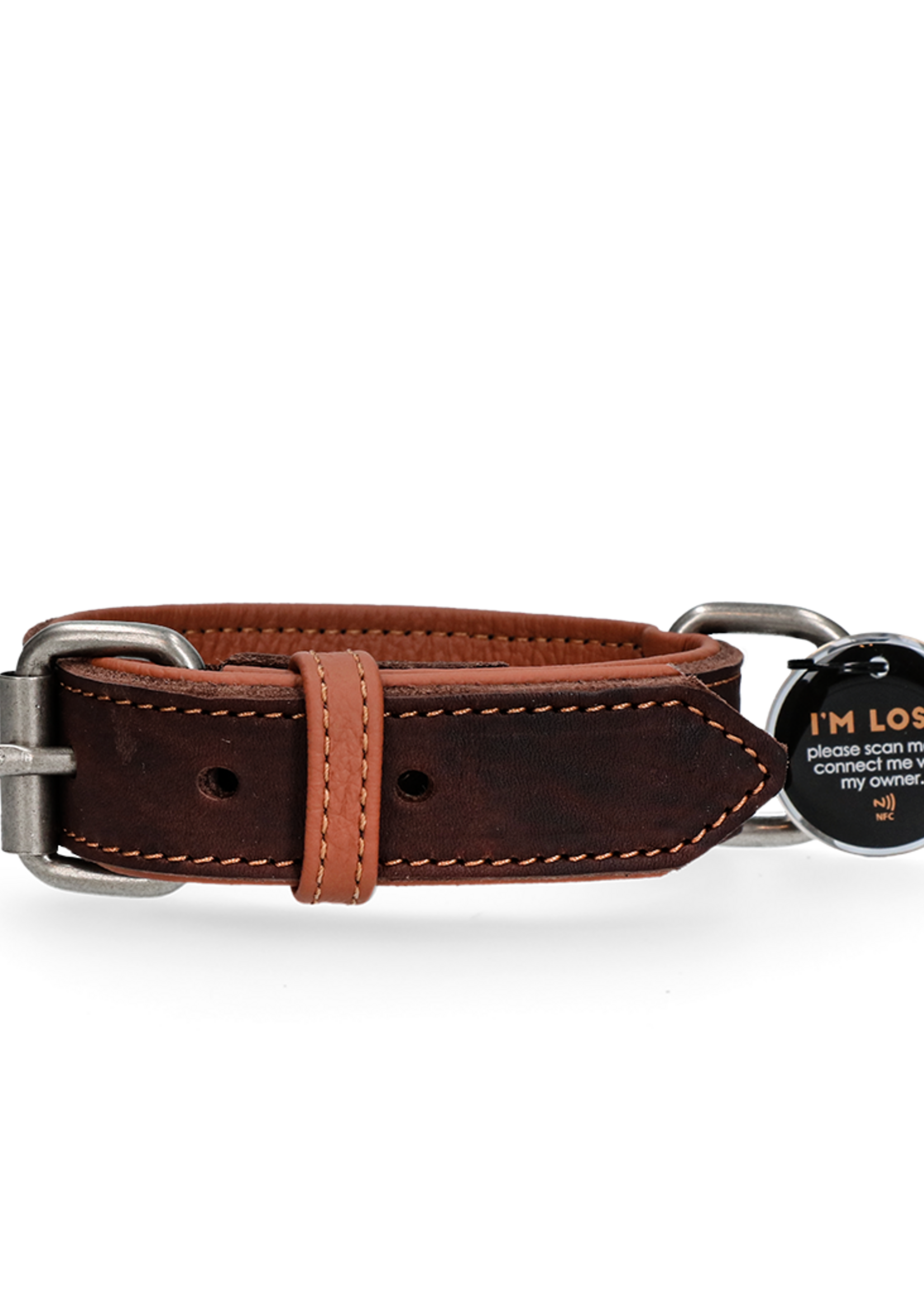 Spotted! Pro Spotted! Pro Leren Halsband Bruin 2,5 x 50 cm