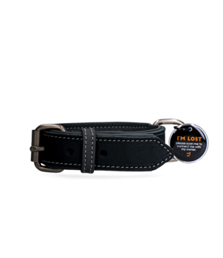 Spotted! Pro Spotted! Pro Leren Halsband Zwart 3 x 55 cm