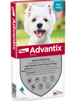 Advantix Advantix vlooien- en tekenpipet voor honden 100/500 (4 tot 10 kg) 6 pipetten