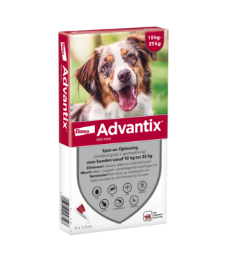 Advantix Advantix vlooien- en tekenpipet voor honden 250/1250 (10 tot 25 kg) 4 pipetten