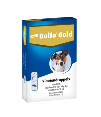 Elanco Bolfo Gold Vlooiendruppels Hond - 4 tot 10 kg - 100 mg 2 pipetten