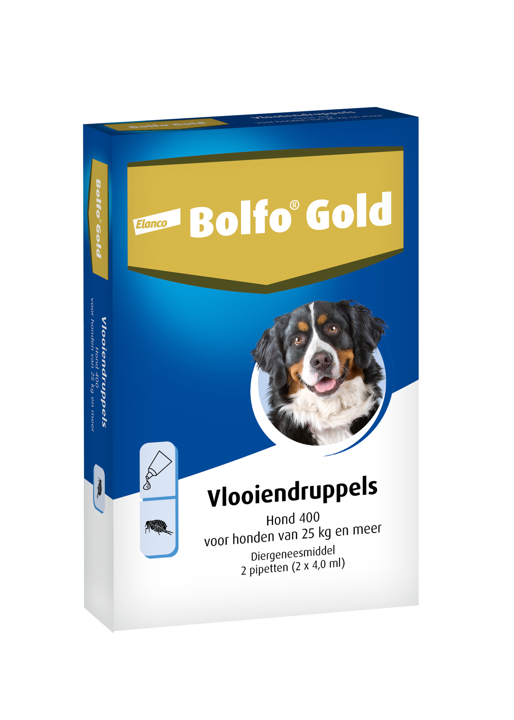 Elanco Bolfo Gold Vlooiendruppels Hond - 25 tot 40 kg - 400 mg 2 pipetten