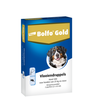 Elanco Bolfo Gold Vlooiendruppels Hond - 25 tot 40 kg - 400 mg 2 pipetten