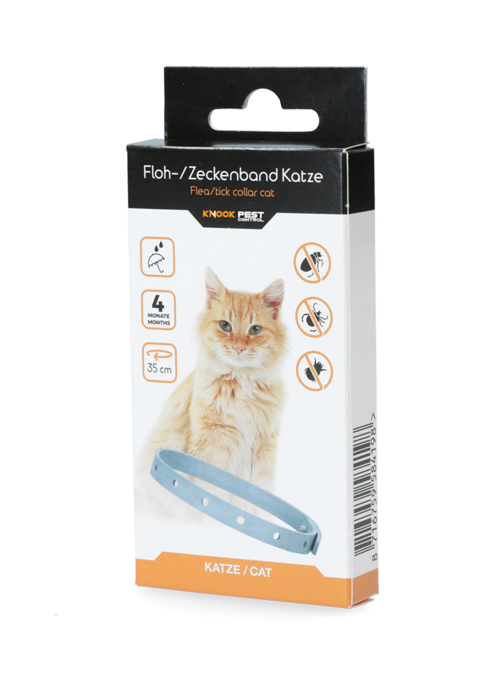 Knock Pest Knock Pest Vlooien/Tekenband Kat 33 cm DE/UK