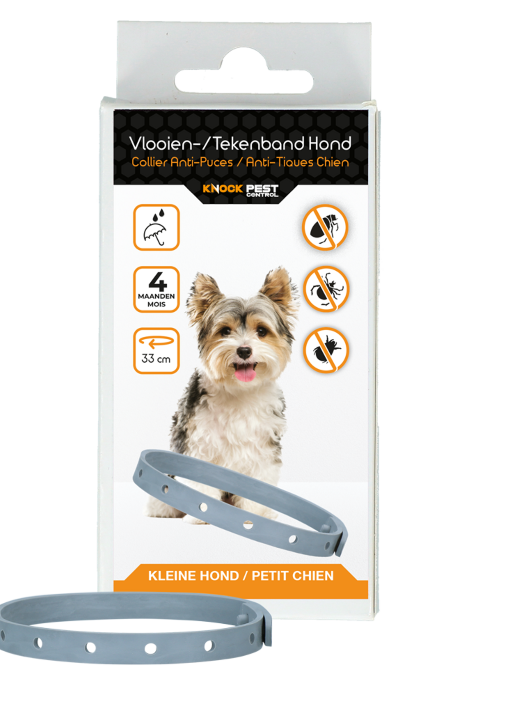 Knock Pest Knock Pest Vlooien/Tekenband Hond 33 cm NL/FR