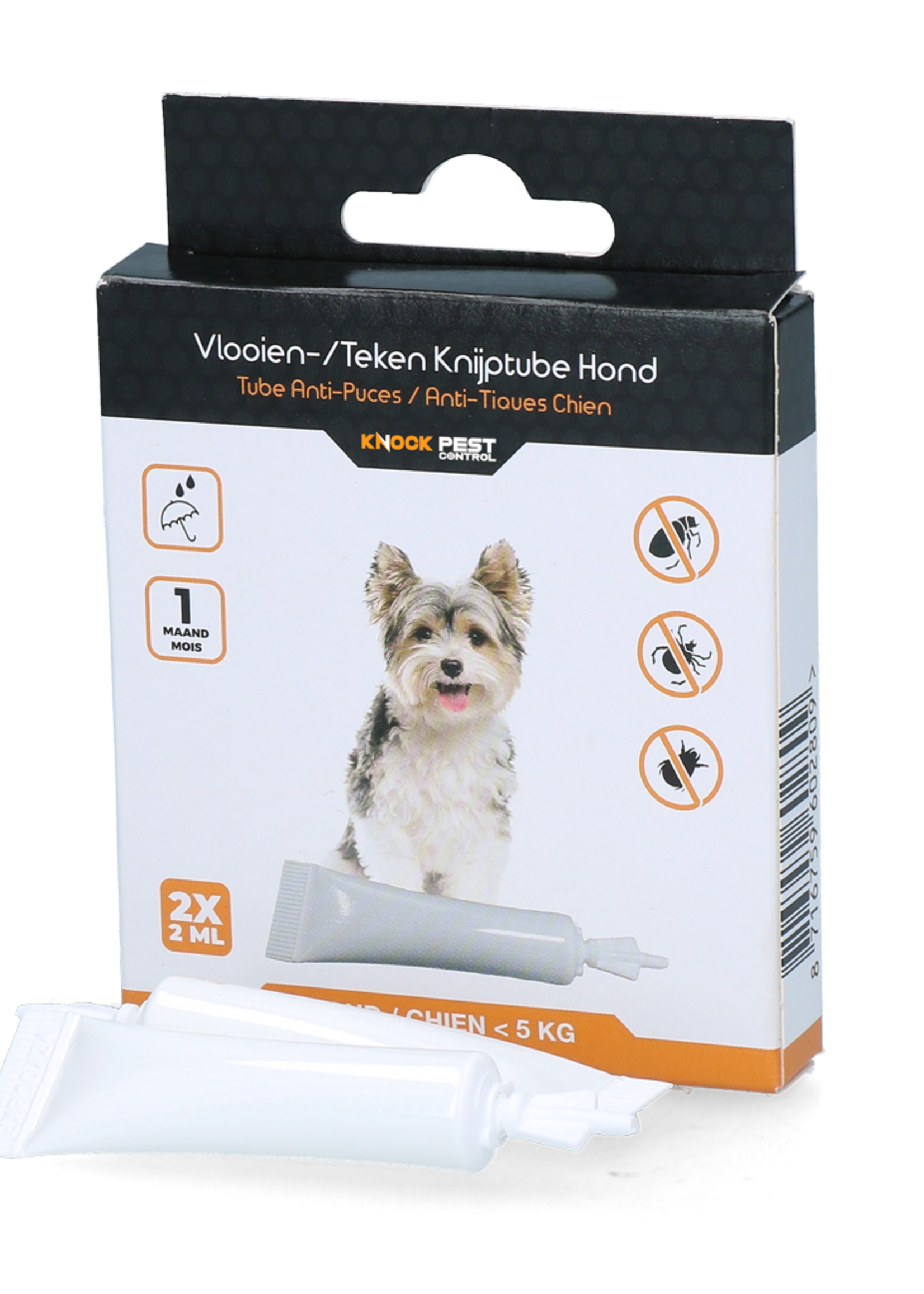 Knock Pest Knock Pest vlooien-tekenpipet Hond <5 kg NL/FR