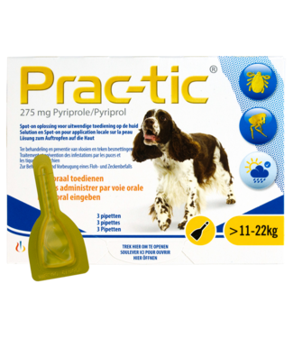 Prac-tic Prac-Tic Teken en vlooien druppels 11 tot 22 kg