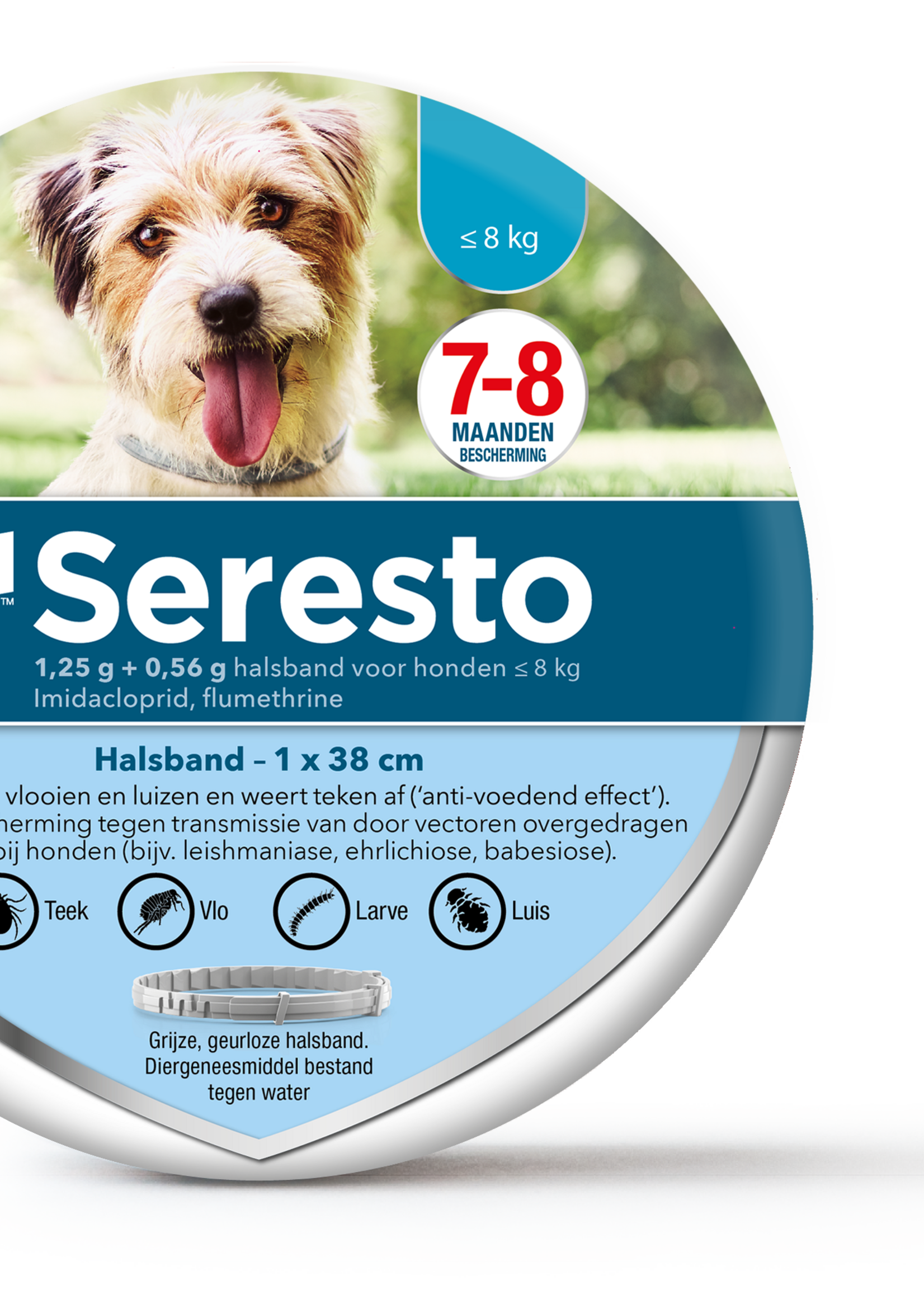 Seresto Seresto vlooien- en tekenband voor honden Tot 8 kg (1,25 g + 0,56 g)