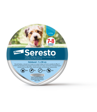 Seresto Seresto vlooien- en tekenband voor honden Tot 8 kg (1,25 g + 0,56 g)