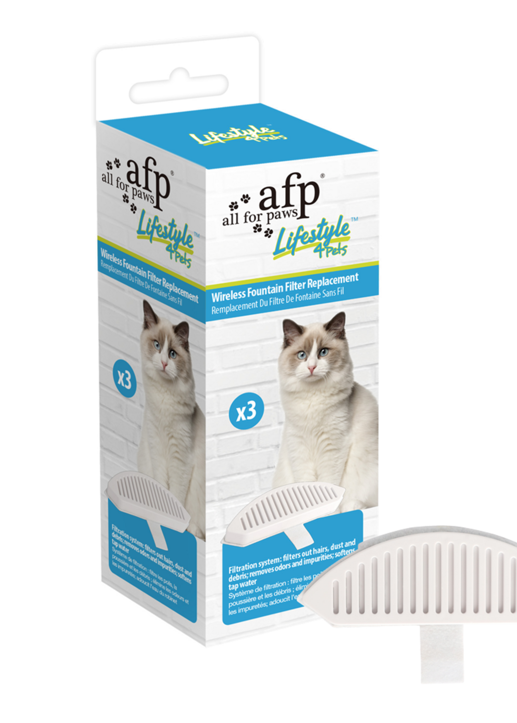 AFP AFP Lifestyle 4 Pets Wireless Fountain Filter Replacement 3 pack