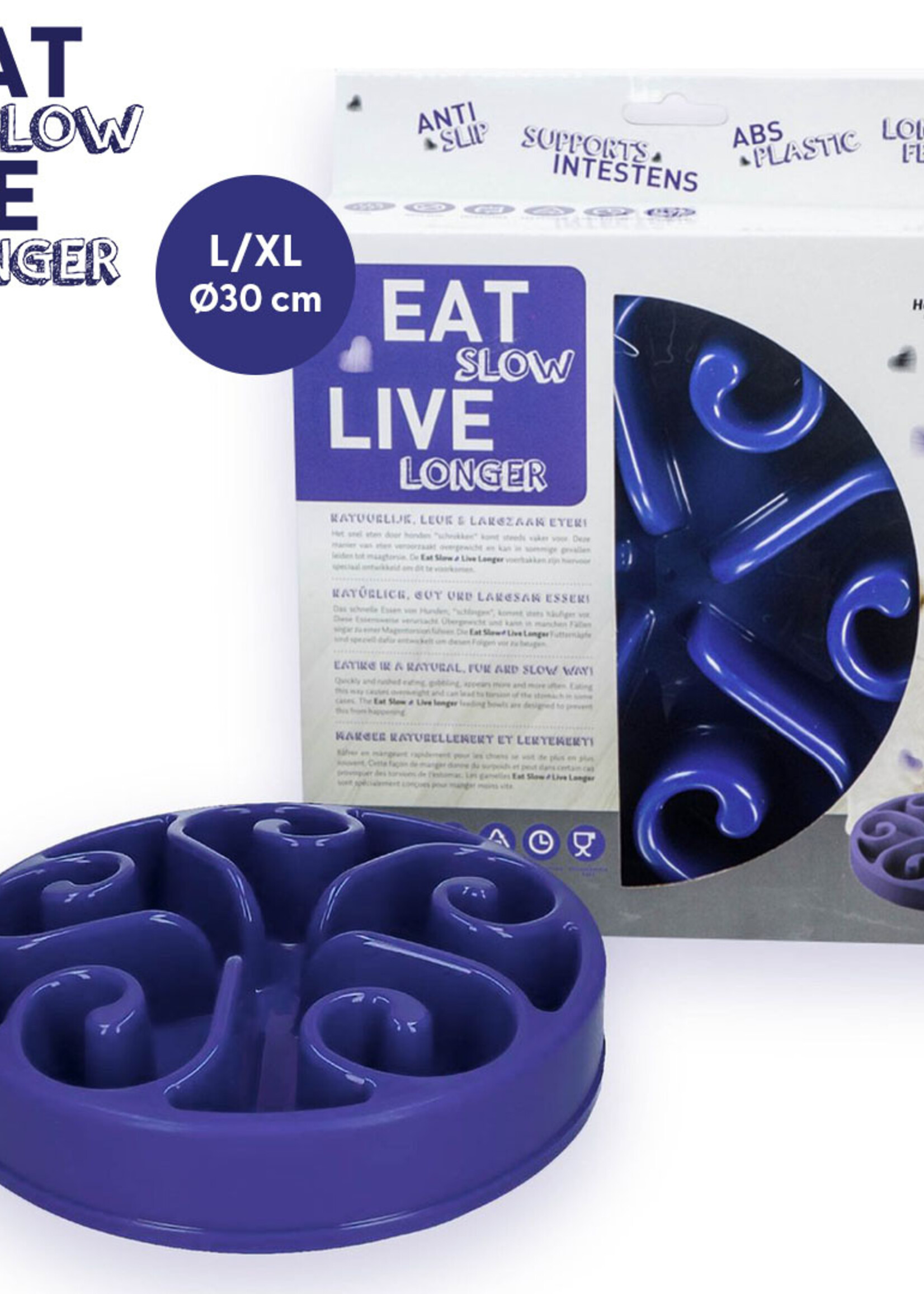 Eat Slow Live Longer Eat Slow Live Longer Original Blauw L