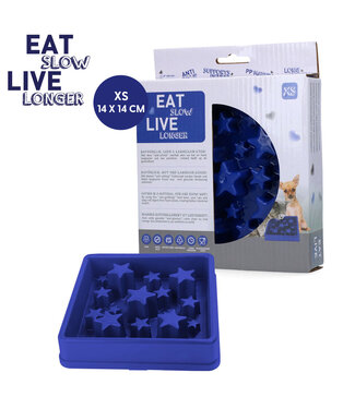 Eat Slow Live Longer Eat Slow Live Longer Star Blauw XS