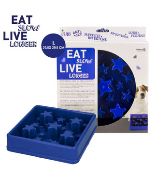 Eat Slow Live Longer Eat Slow Live Longer Star Blauw L