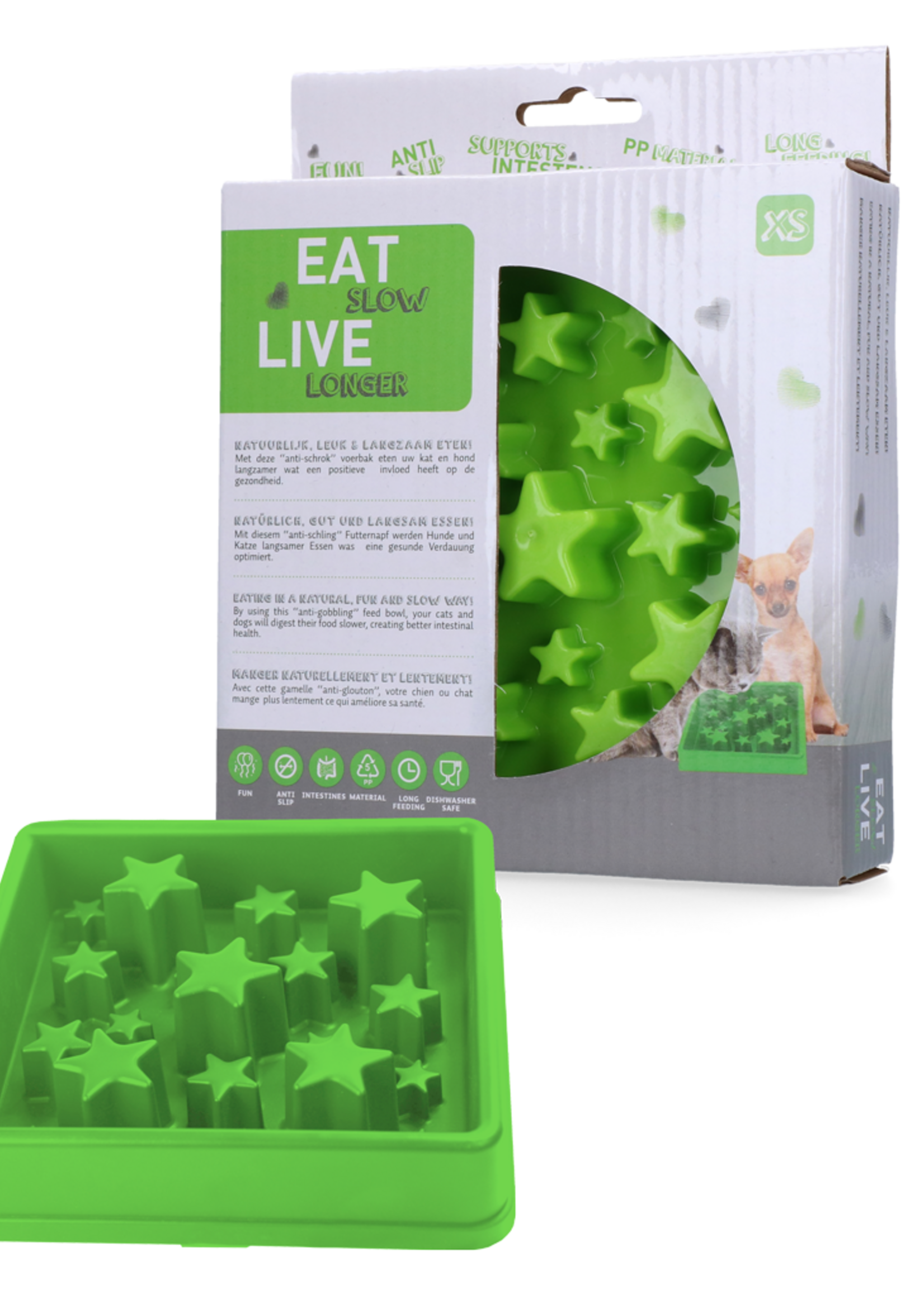 Eat Slow Live Longer Eat Slow Live Longer Star Groen XS