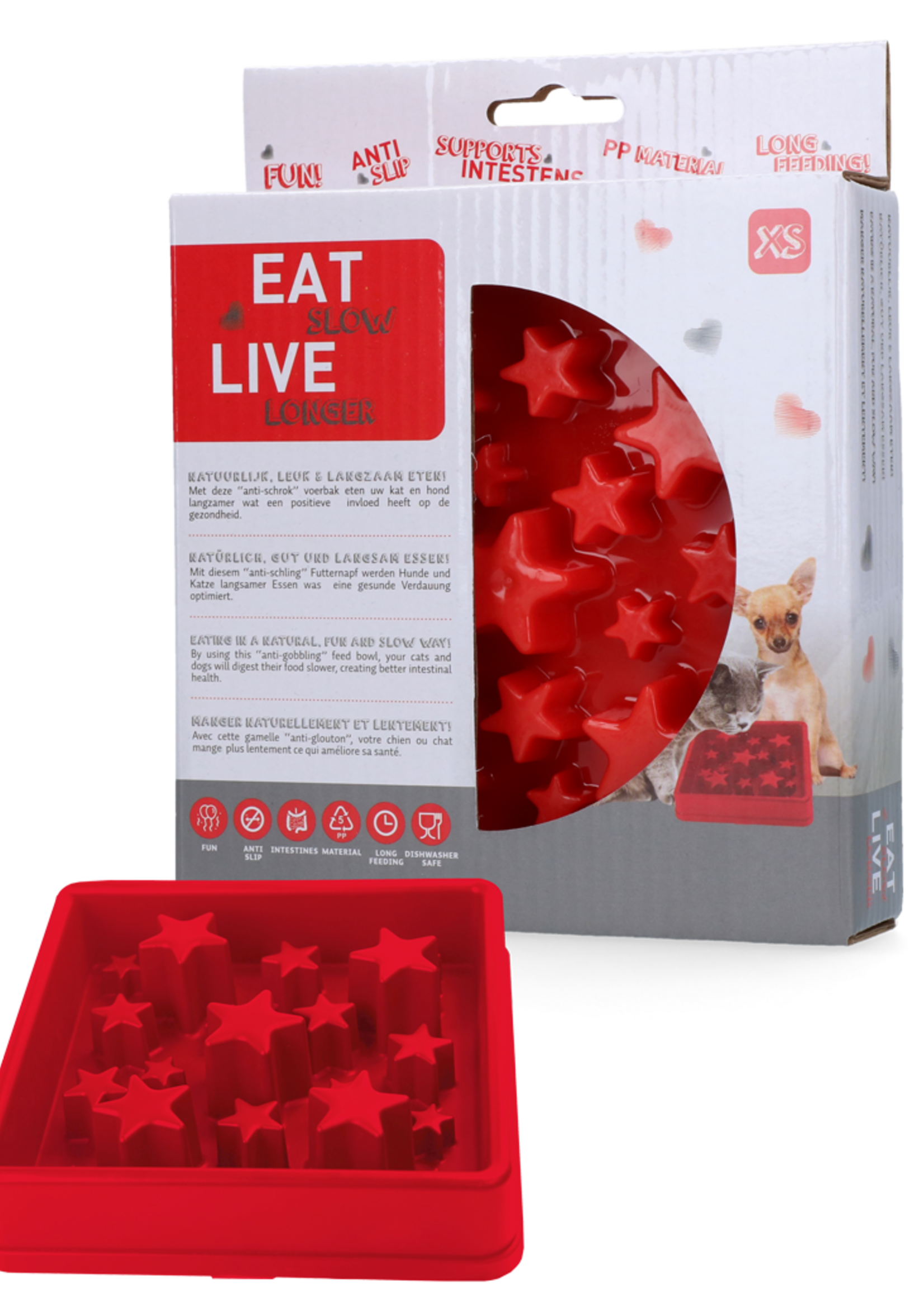 Eat Slow Live Longer Eat Slow Live Longer Star Rood XS