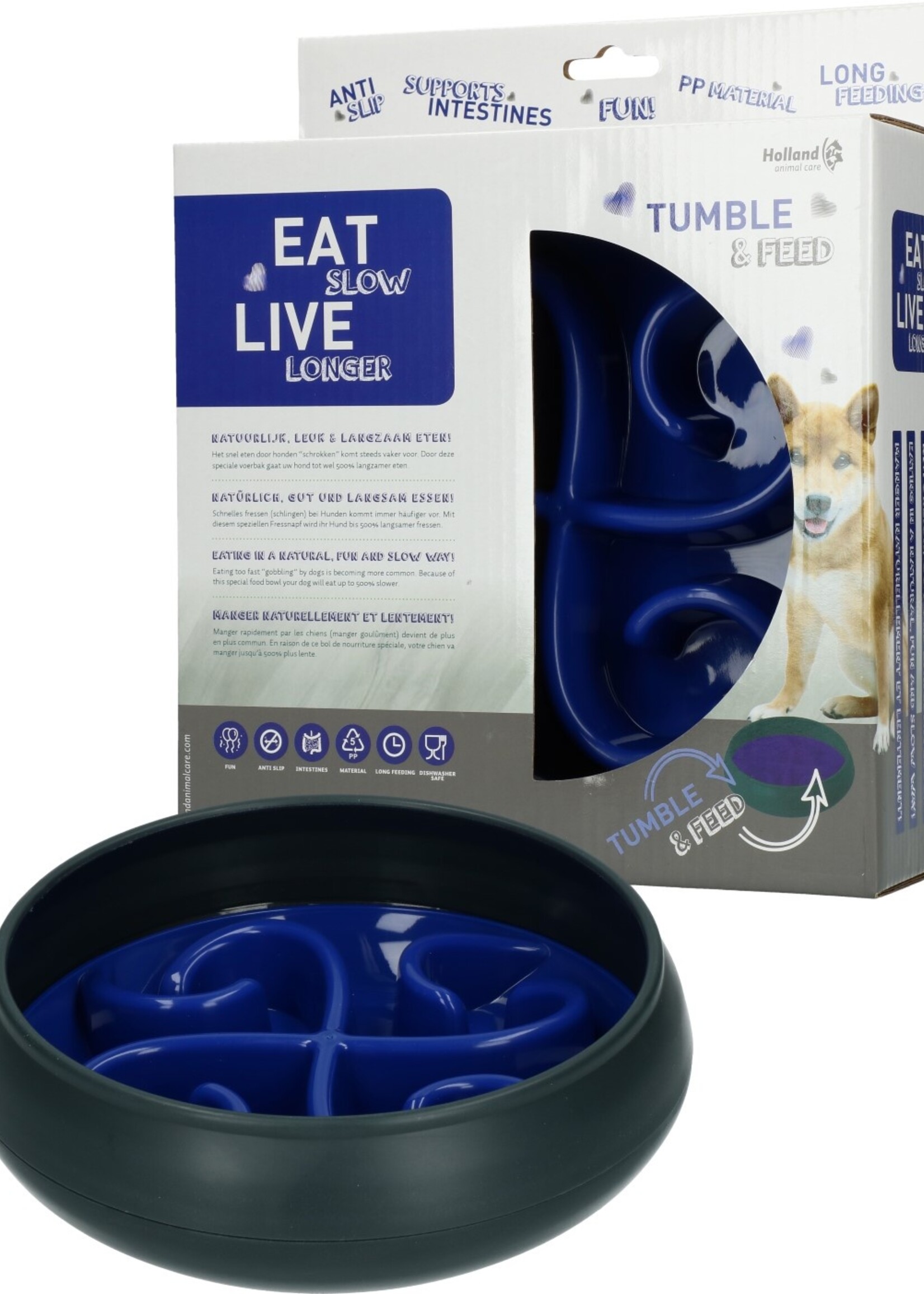 Eat Slow Live Longer Eat Slow Live Longer Tumble Feeder Blauw
