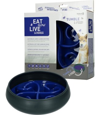 Eat Slow Live Longer Eat Slow Live Longer Tumble Feeder Blauw