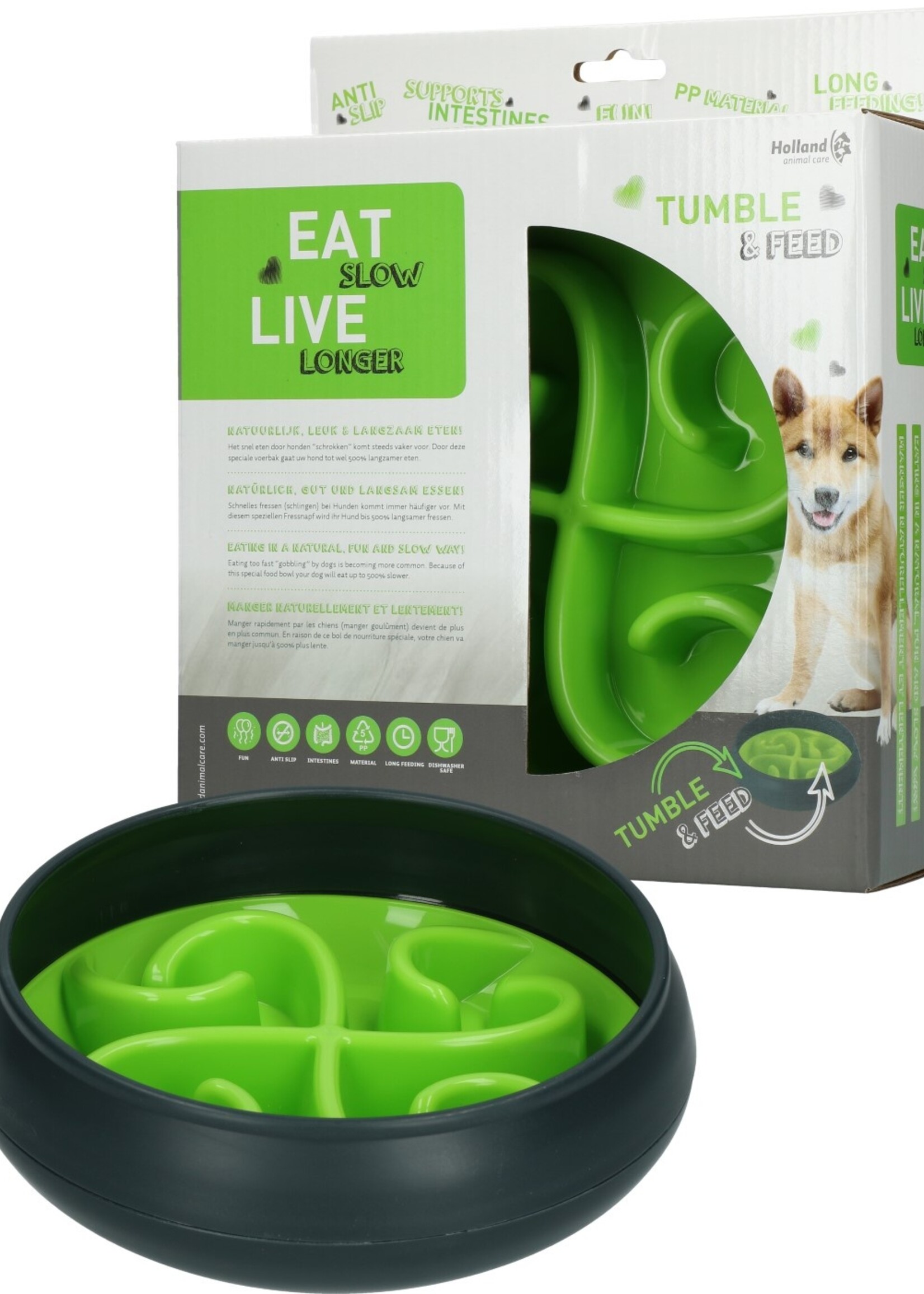 Eat Slow Live Longer Eat Slow Live Longer Tumble Feeder Groen