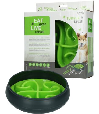 Eat Slow Live Longer Eat Slow Live Longer Tumble Feeder Groen