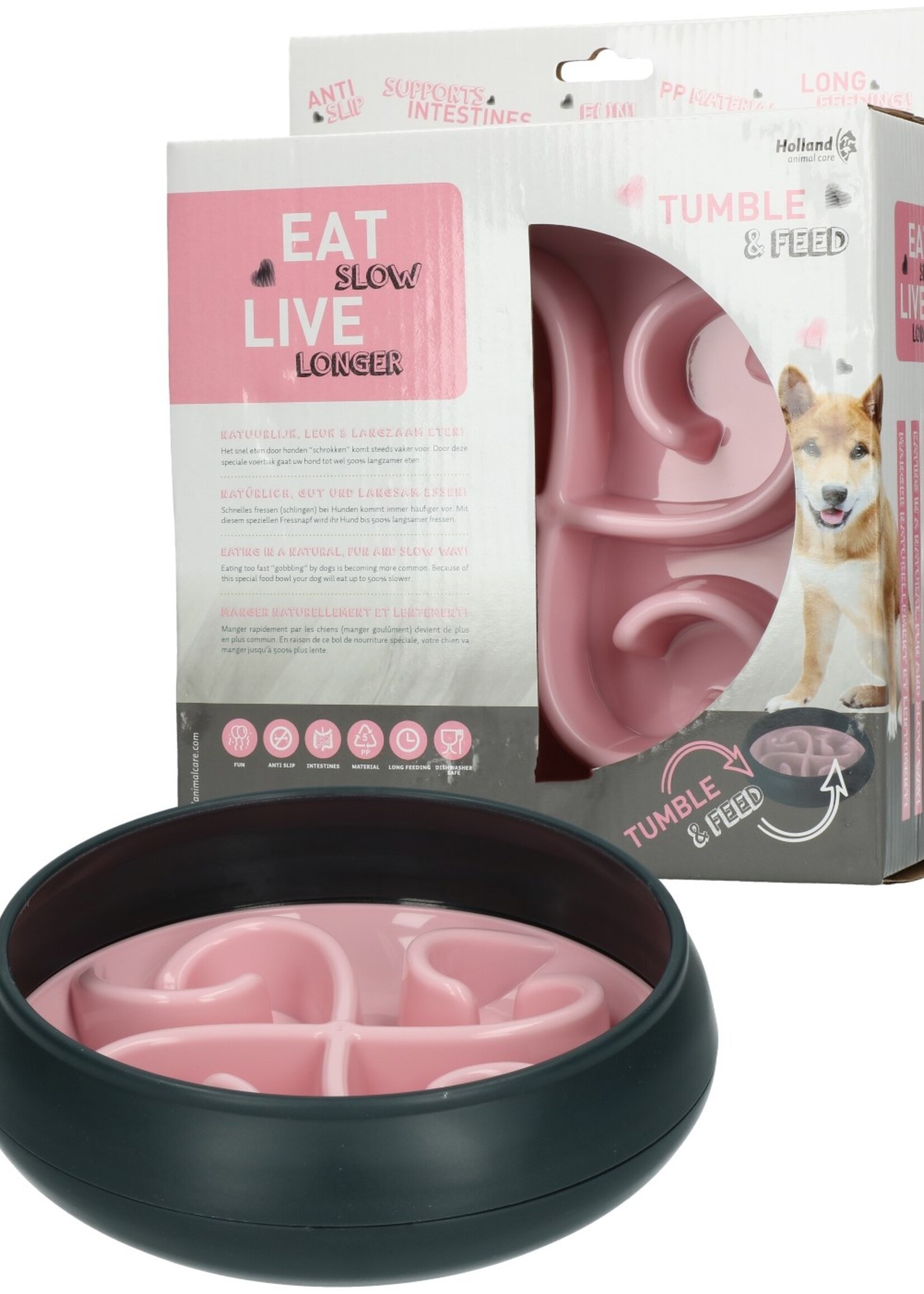 Eat Slow Live Longer Eat Slow Live Longer Tumble Feeder Roze