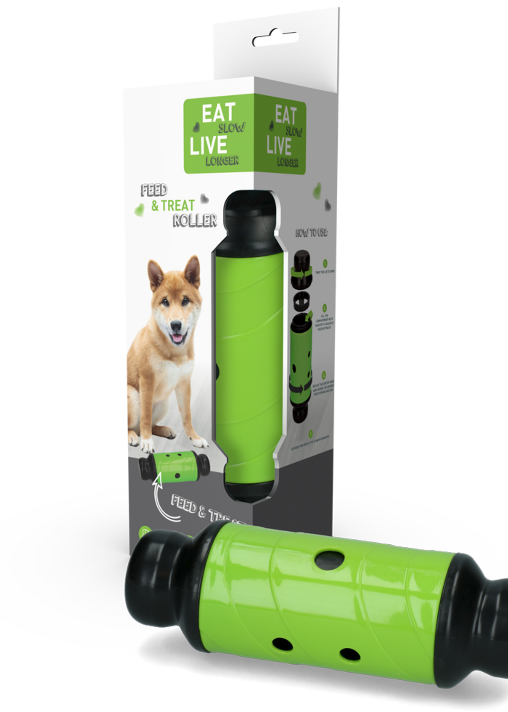 Eat Slow Live Longer Eat Slow Live Longer Feed & Treat Roller Groen L