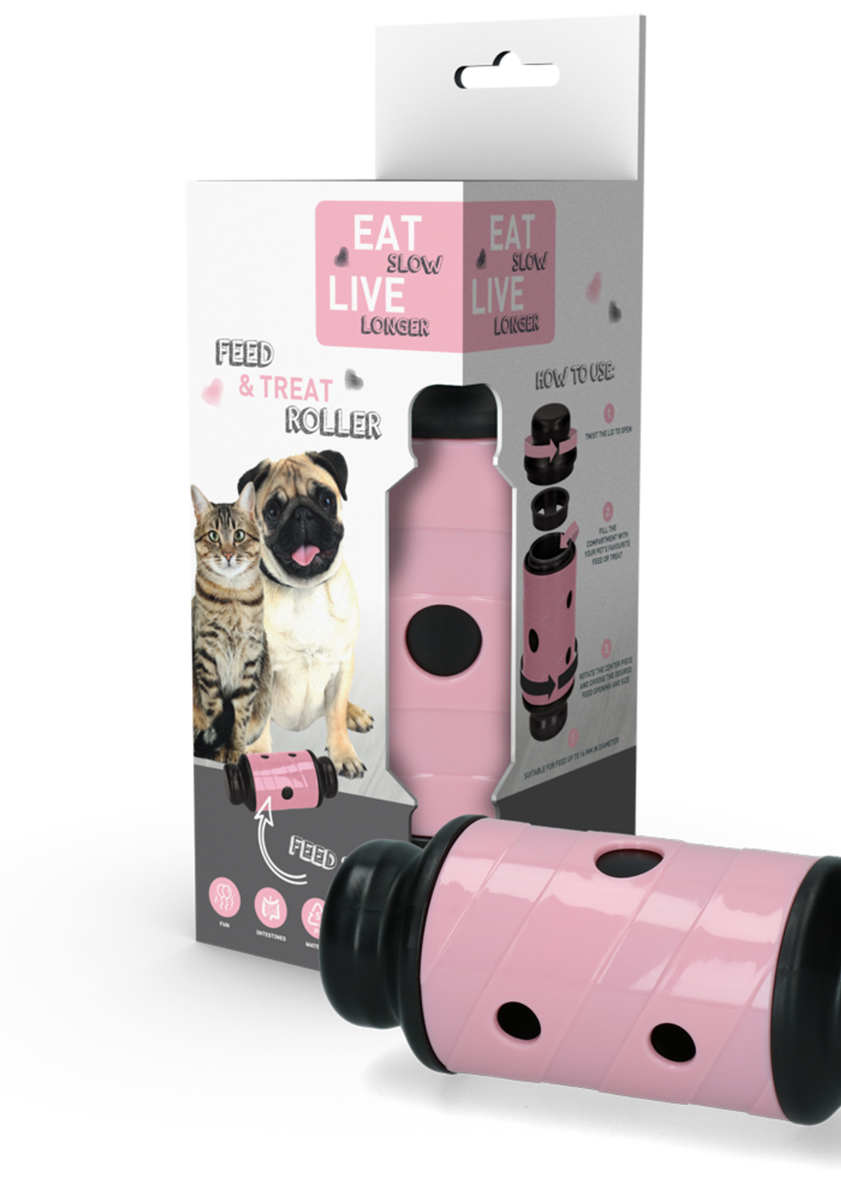 Eat Slow Live Longer Eat Slow Live Longer Feed & Treat Roller Roze S