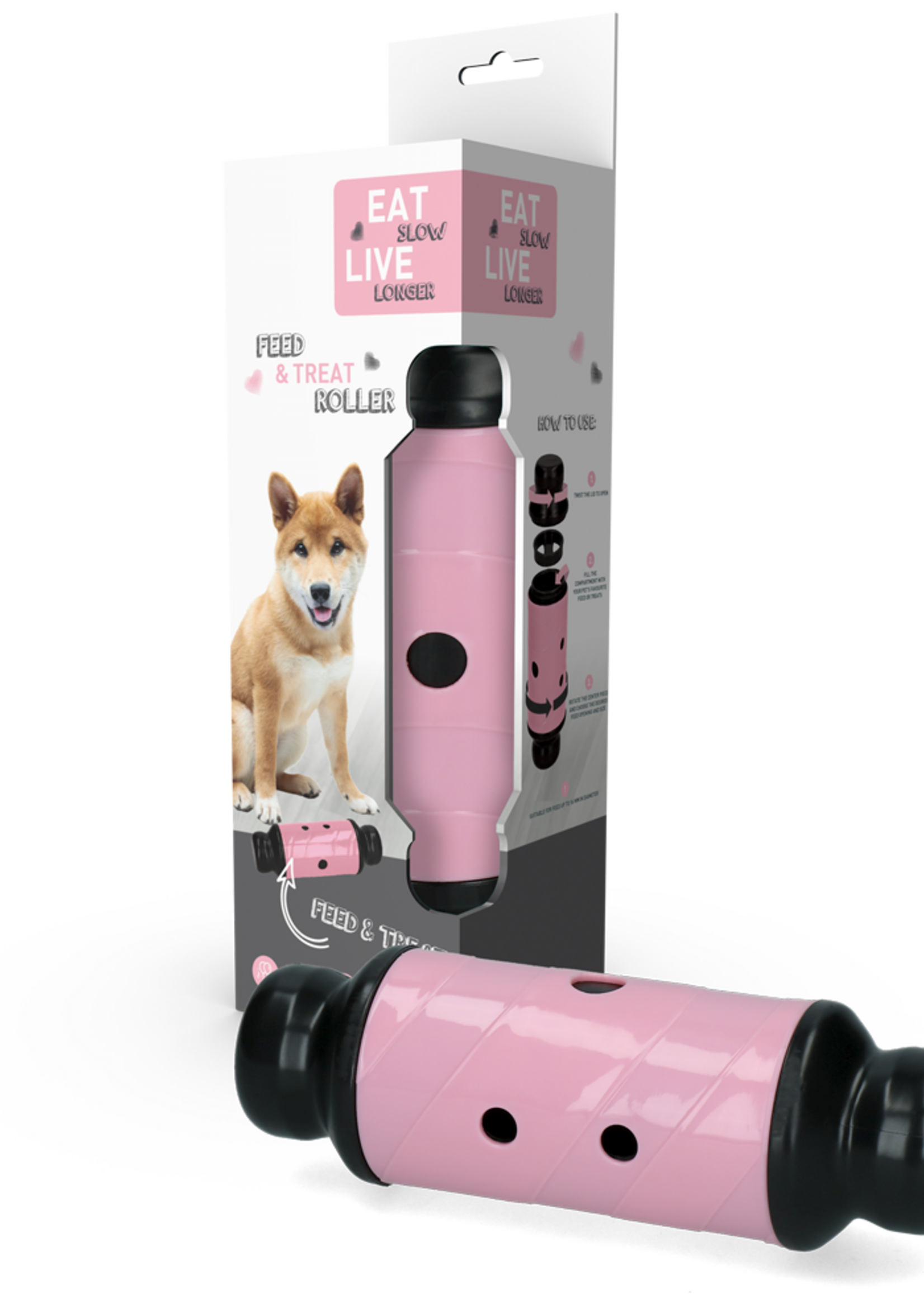 Eat Slow Live Longer Eat Slow Live Longer Feed & Treat Roller Roze L