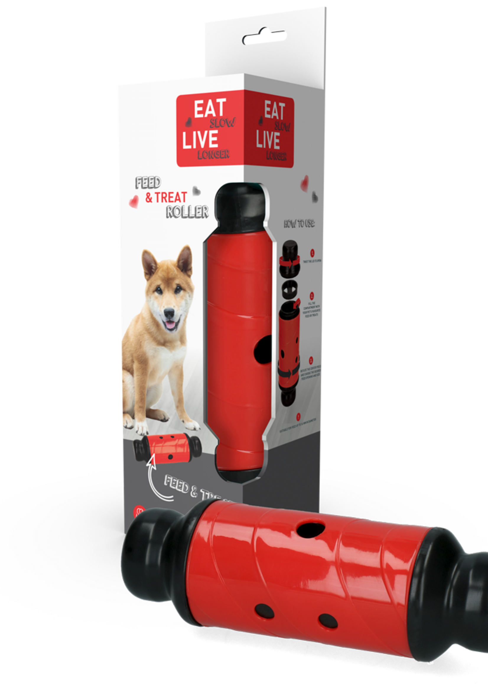 Eat Slow Live Longer Eat Slow Live Longer Feed & Treat Roller Rood L