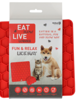 Eat Slow Live Longer Eat Slow Live Longer Lick Mat Honeycomb Rood