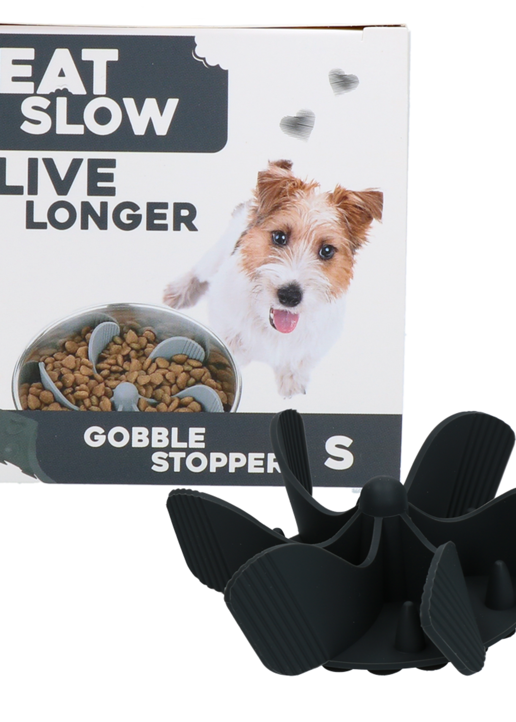 Eat Slow Live Longer Eat Slow Live Longer Gobble Stopper Grijs S