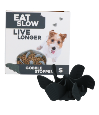 Eat Slow Live Longer Eat Slow Live Longer Gobble Stopper Grijs S
