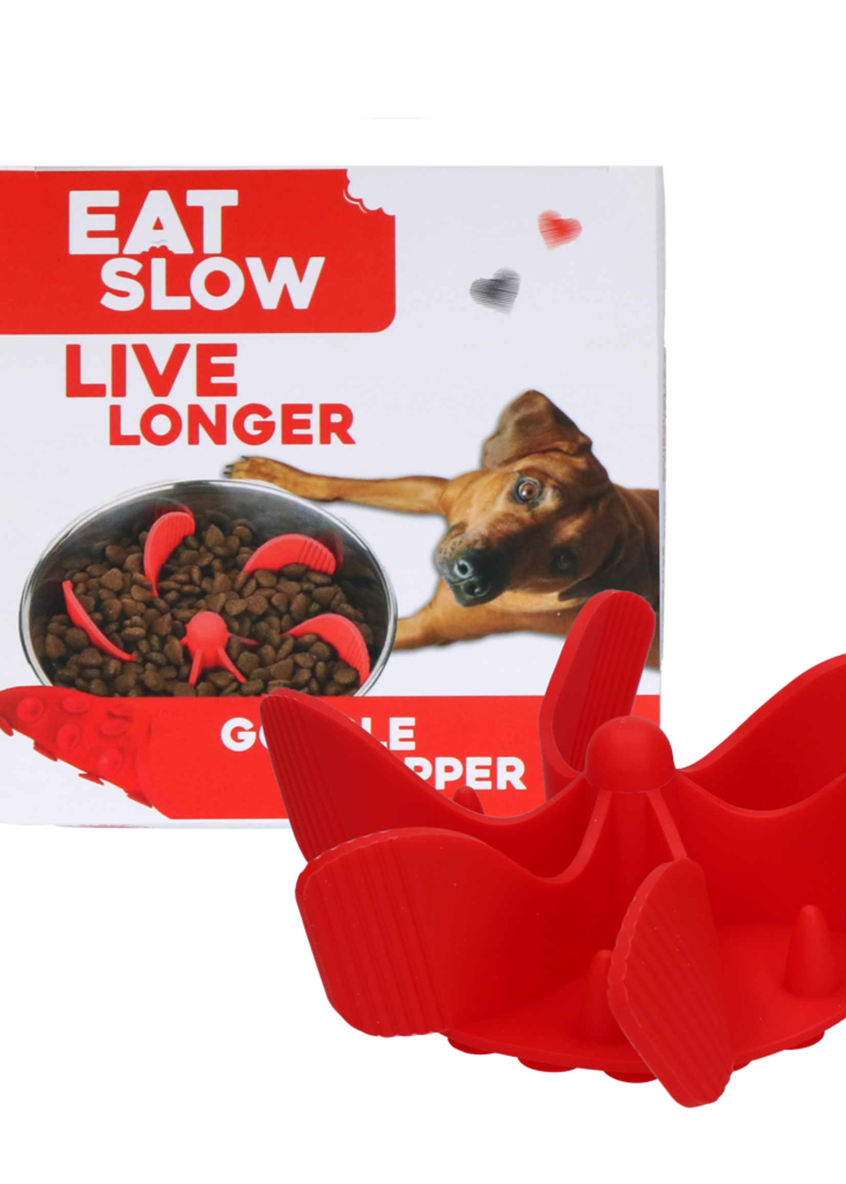 Eat Slow Live Longer Eat Slow Live Longer Gobble Stopper Rood M